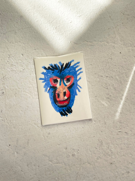 AFFICHE SINGE BLEU