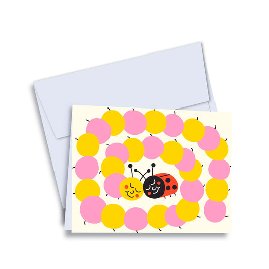 Carte Chenille coccinelle Toutou