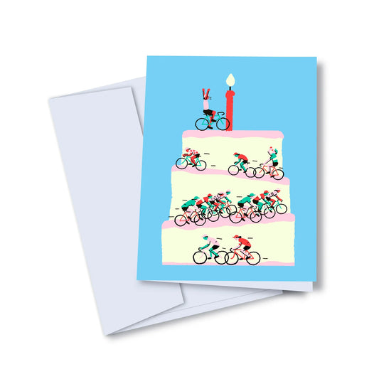 Carte Gâteau cycliste Toutou