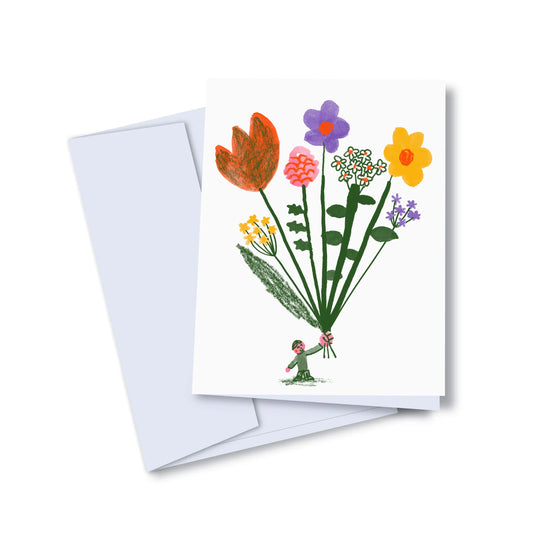 Carte Gros bouquet Toutou
