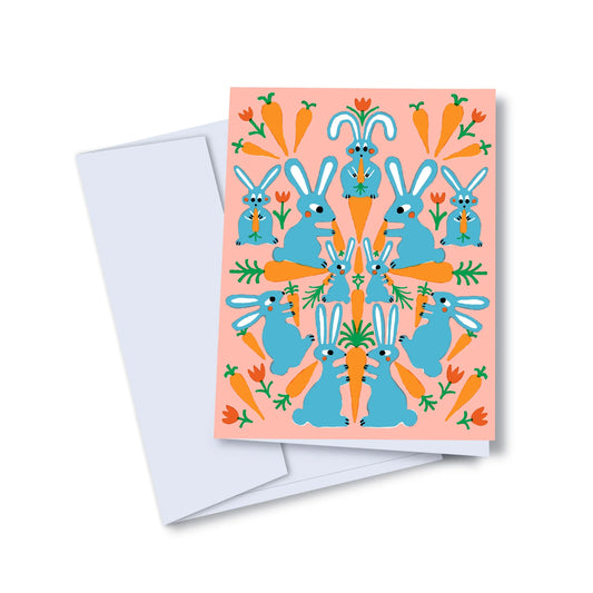 Carte Lapins carottes Toutou