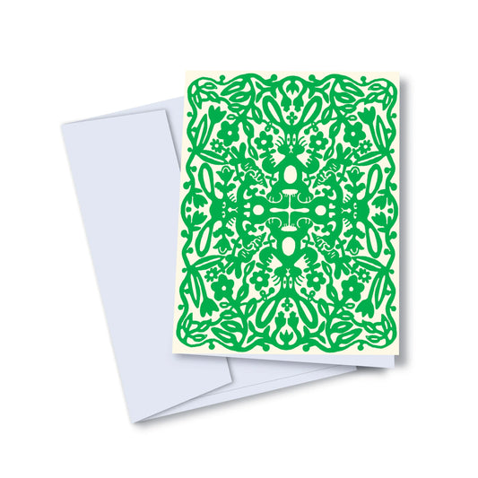 Carte Motifs printaniers Toutou