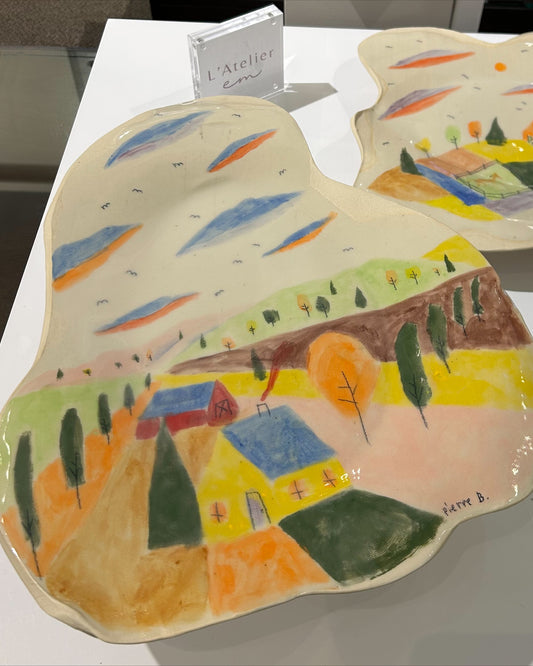 LOT 32 — Ceramic tray, by L'Atelier Em and Pierre Bouchard