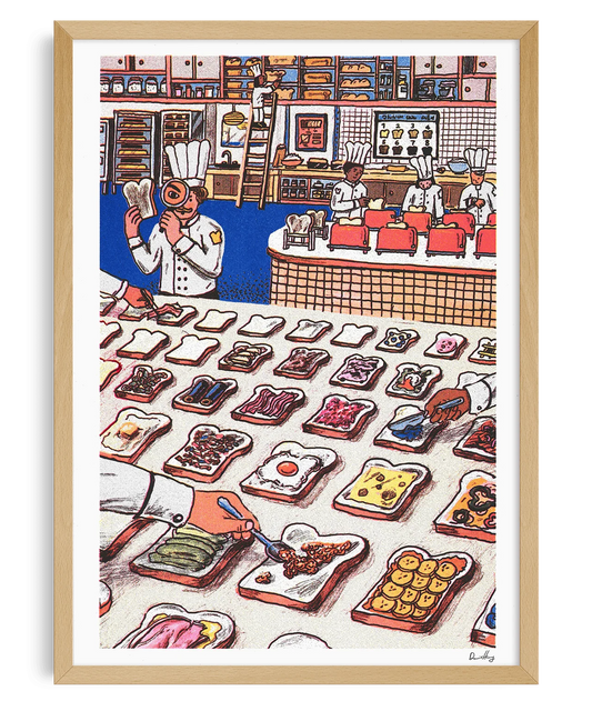 AFFICHE KIBLIND X DAVID HUANG - IF I RUN A TOAST RESTAURANT